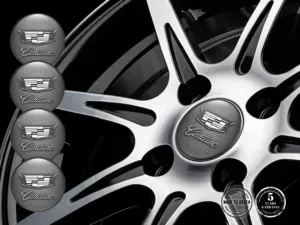 Cadillac Adesivi Cupola Resina Loghi Cerchio Gara